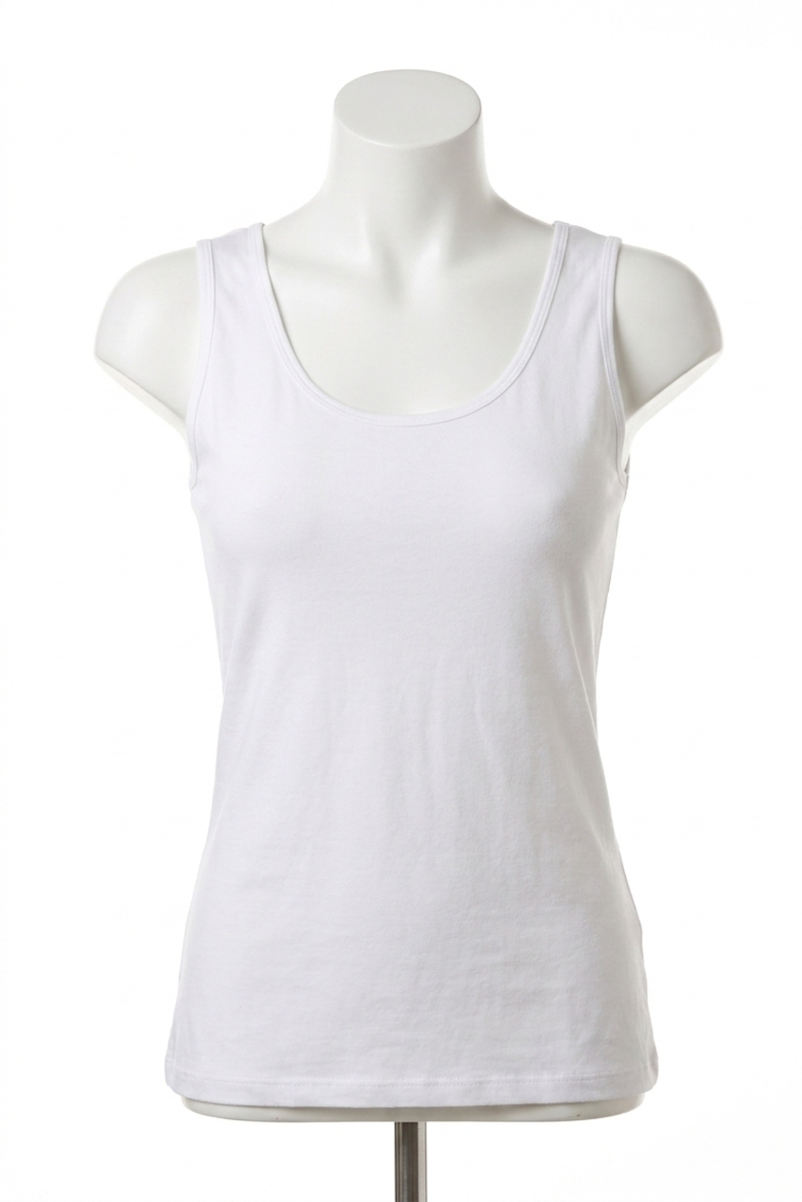 NEW ANGEL bra friendly tank top in white